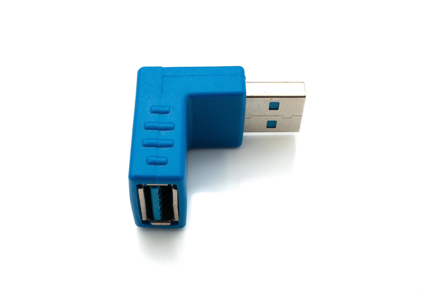 SYSTEM-S USB 3.0 Adapter Type A Male to Female Angled Cable in Blue