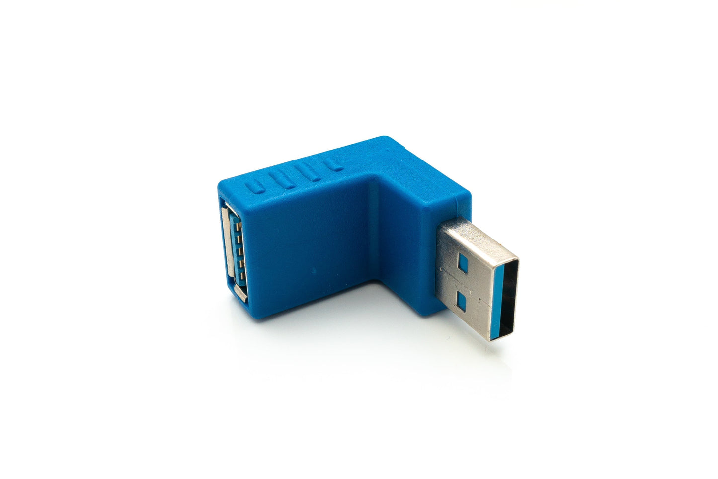 SYSTEM-S USB 3.0 Adapter Type A Male to Female Angled Cable in Blue