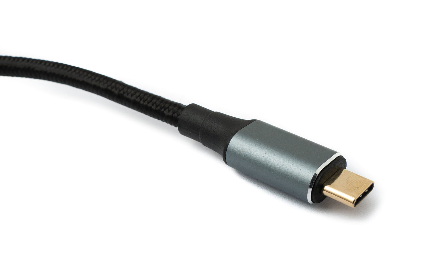 SYSTEM-S USB4 USB Kabel 30 cm Typ C Stecker zu Stecker 40 Gbit/s USB 4.0 geflochten Schwarz