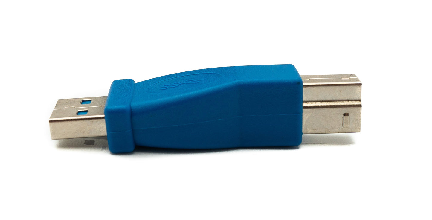 SYSTEM-S USB 3.0 Adapter Typ A Stecker zu Typ B Stecker Kabel in Blau