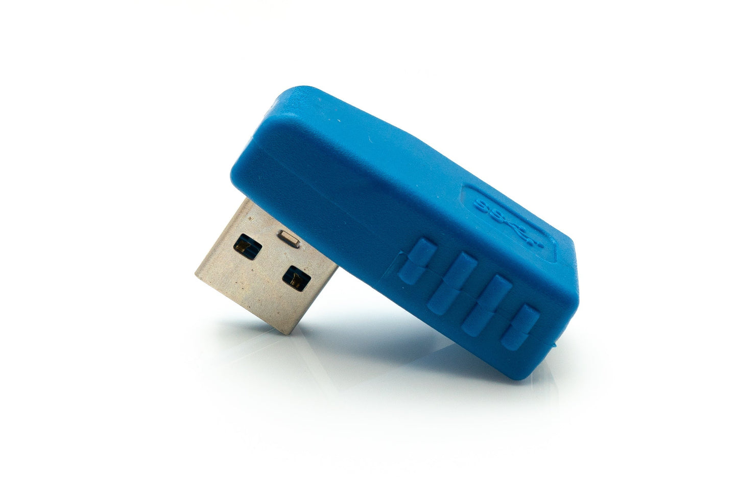 SYSTEM-S USB 3.0 Adapter Typ A Stecker zu Buchse Winkel Kabel in Blau