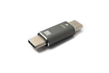SYSTEM-S USB4 USB Adapter Typ C Stecker zu Stecker 40 Gbit/s USB 4.0 Kabel in Grau