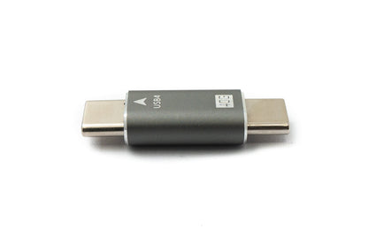 SYSTEM-S USB4 USB Adapter Typ C Stecker zu Stecker 40 Gbit/s USB 4.0 Kabel in Grau