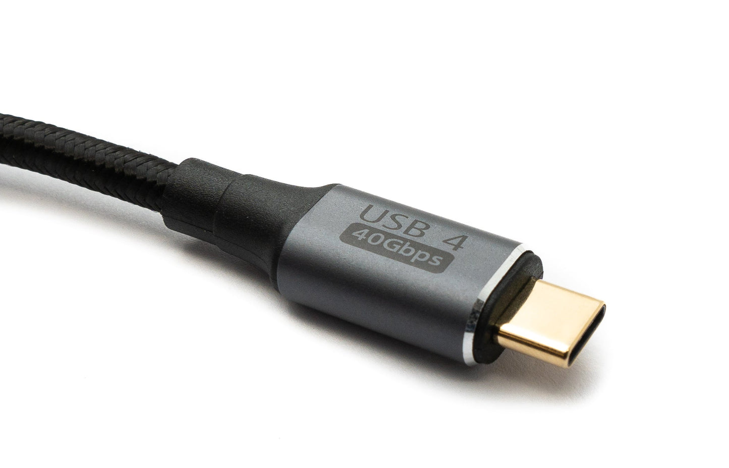 SYSTEM-S USB4 USB Kabel 120 cm Typ C Stecker zu Stecker 40 Gbit/s USB 4.0 geflochten Schwarz