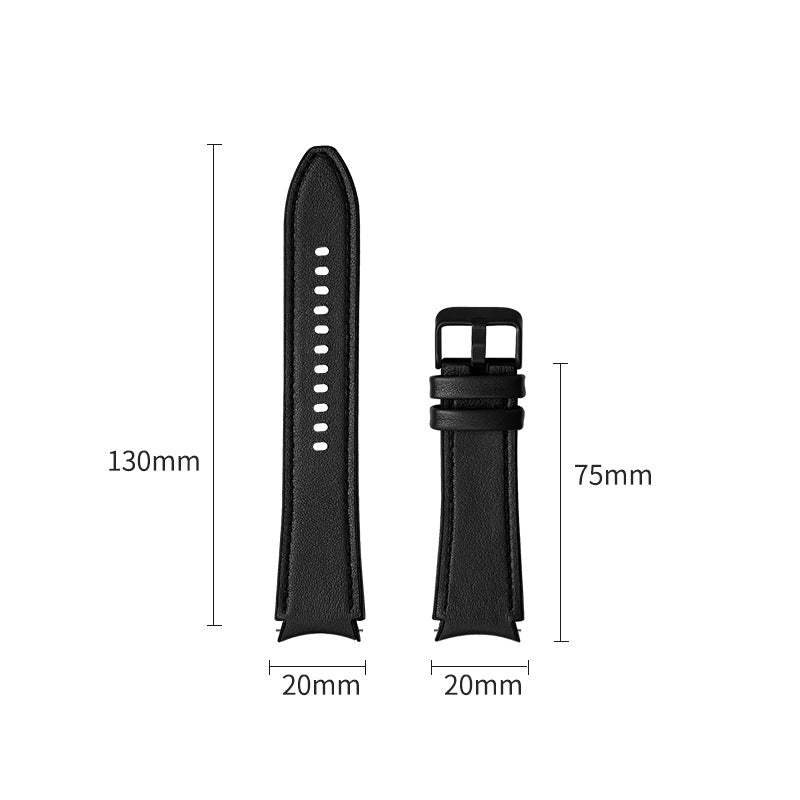 SYSTEM-S Armband flexibel aus Silikon 20mm für Samsung Galaxy Watch 4 Smartwatch Schwarz