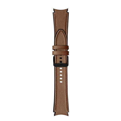 SYSTEM-S Armband flexibel aus Silikon 20mm für Samsung Galaxy Watch 4 Smartwatch Braun