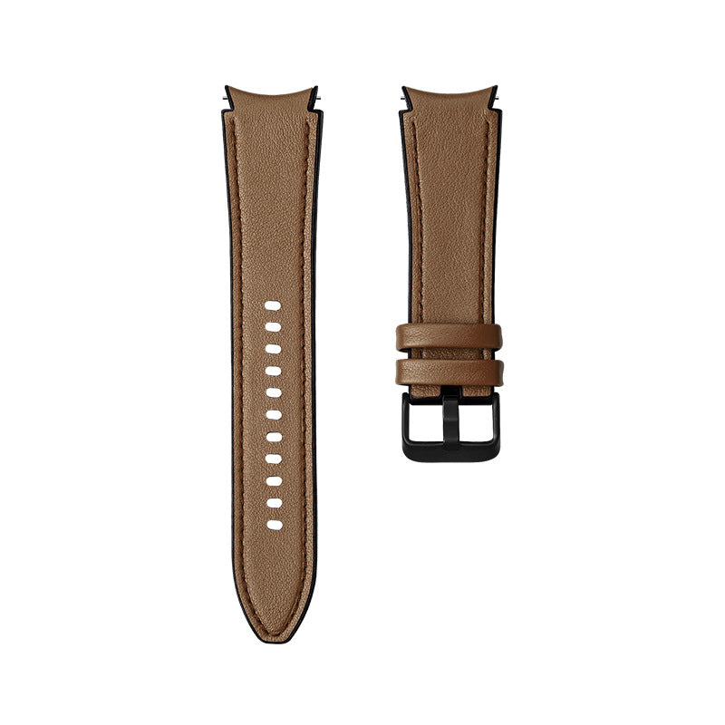 SYSTEM-S Armband flexibel aus Silikon 20mm für Samsung Galaxy Watch 4 Smartwatch Braun