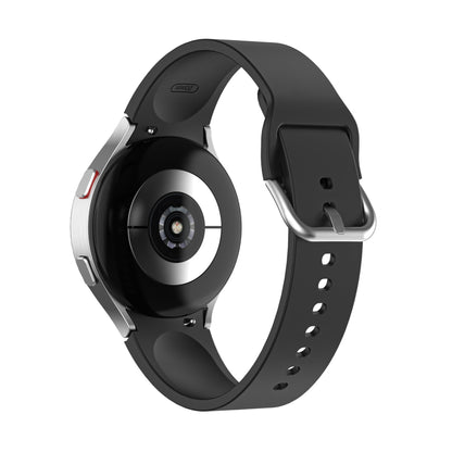 SYSTEM-S flexible silicone strap 20mm for Samsung Galaxy Watch 4 Smartwatch Black