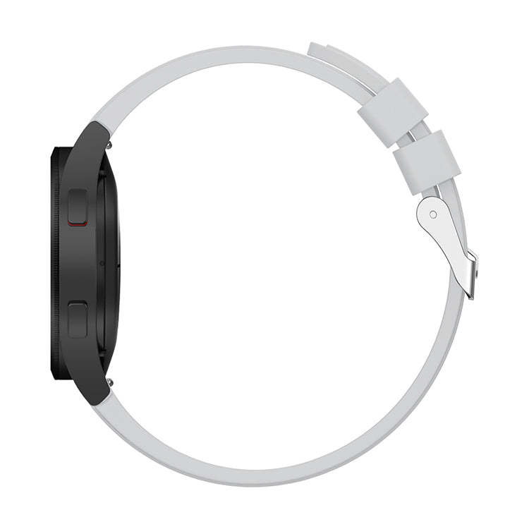 SYSTEM-S Armband flexibel aus Silikon 20mm für Huawei Watch 2 Smartwatch in Weiß