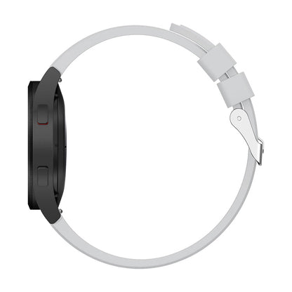 SYSTEM-S Armband flexibel aus Silikon 20mm für Huawei Watch 2 Smartwatch in Weiß