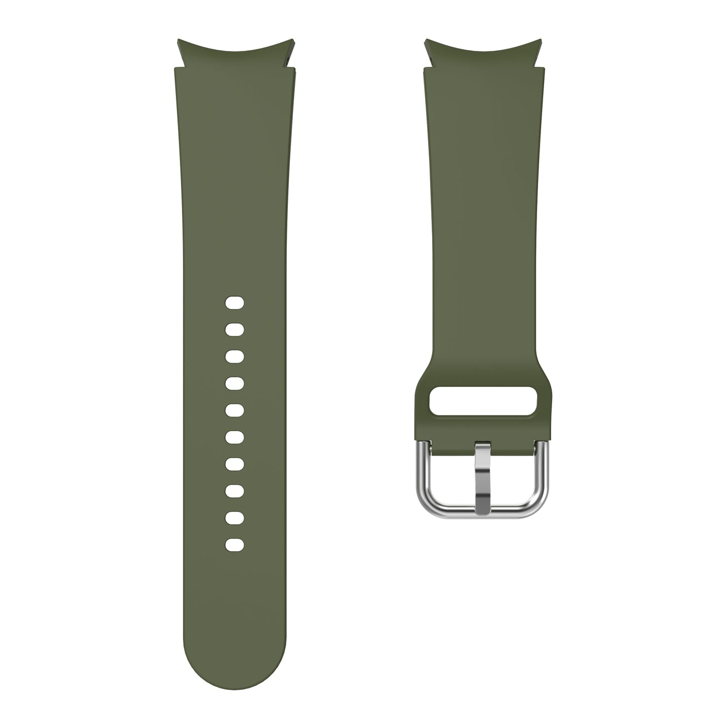 SYSTEM-S flexible silicone strap 20mm for Samsung Galaxy Watch 4 Smartwatch Green