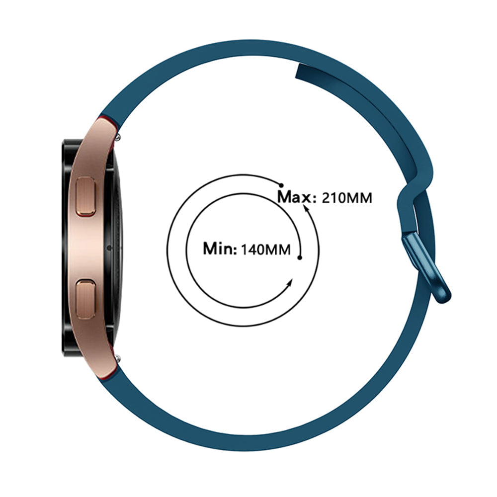 SYSTEM-S Armband flexibel aus Silikon 20mm für Samsung Galaxy Watch 4 Smartwatch Türkis