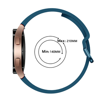 SYSTEM-S Armband flexibel aus Silikon 20mm für Samsung Galaxy Watch 4 Smartwatch Türkis