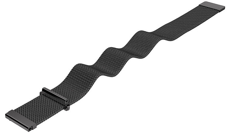 SYSTEM-S Armband 20 mm Milanaise aus Metall für Samsung Galaxy Watch 4 Smartwatch Schwarz