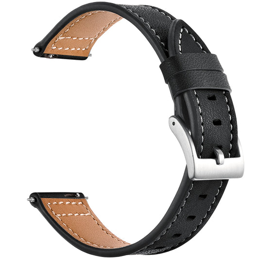 SYSTEM-S flexible silicone strap 20mm for Samsung Galaxy Watch 4 Smartwatch Black