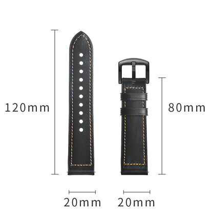 SYSTEM-S flexible silicone strap 20mm for Samsung Galaxy Watch 4 Smartwatch Black