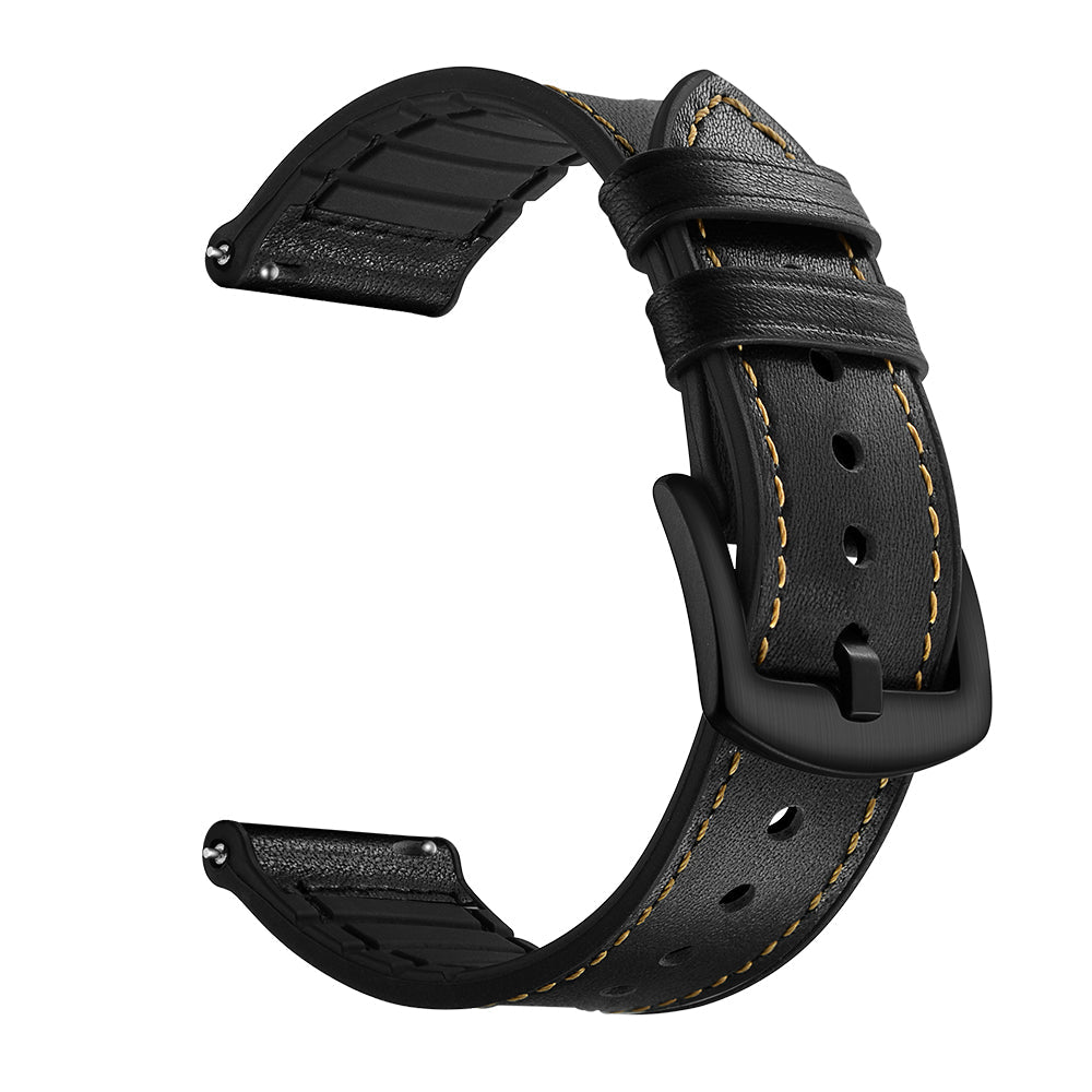 SYSTEM-S flexible silicone strap 20mm for Samsung Galaxy Watch 4 Smartwatch Black