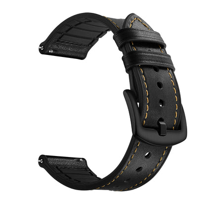 SYSTEM-S flexible silicone strap 20mm for Samsung Galaxy Watch 4 Smartwatch Black