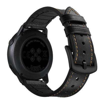 SYSTEM-S flexible silicone strap 20mm for Samsung Galaxy Watch 4 Smartwatch Black