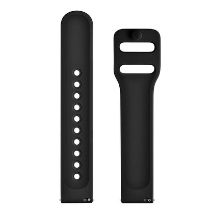SYSTEM-S Armband flexibel aus Silikon 22mm für Samsung Galaxy Watch 4 Smartwatch Schwarz