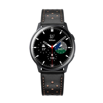 SYSTEM-S Armband flexibel aus Silikon 20mm für Samsung Galaxy Watch 4 Smartwatch Schwarz