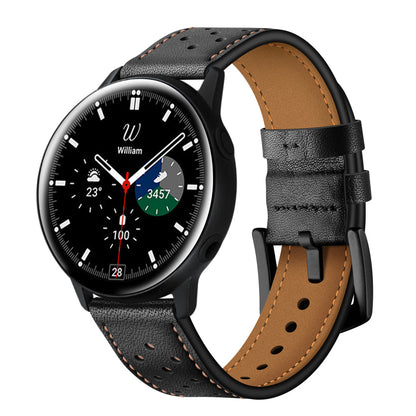 SYSTEM-S Armband flexibel aus Silikon 20mm für Samsung Galaxy Watch 4 Smartwatch Schwarz