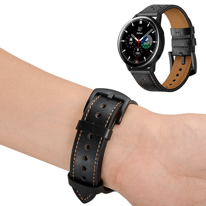 SYSTEM-S Armband flexibel aus Silikon 20mm für Samsung Galaxy Watch 4 Smartwatch Schwarz