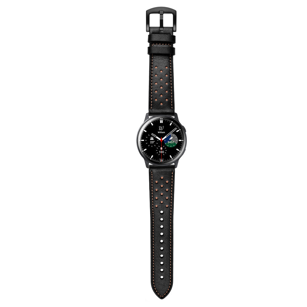 SYSTEM-S Armband flexibel aus Silikon 20mm für Samsung Galaxy Watch 4 Smartwatch Schwarz