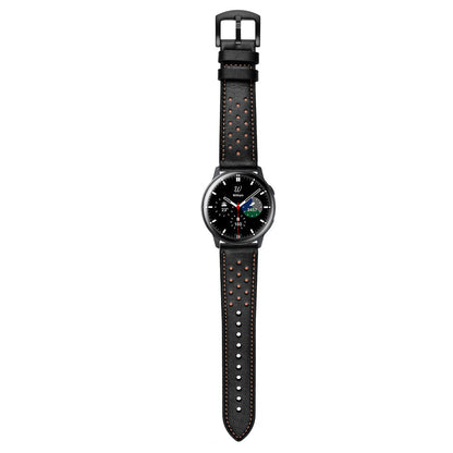 SYSTEM-S Armband flexibel aus Silikon 20mm für Samsung Galaxy Watch 4 Smartwatch Schwarz
