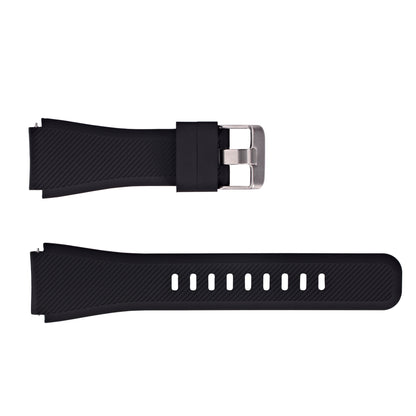 SYSTEM-S flexible silicone 22mm strap for Samsung Gear S3 Smartwatch in black