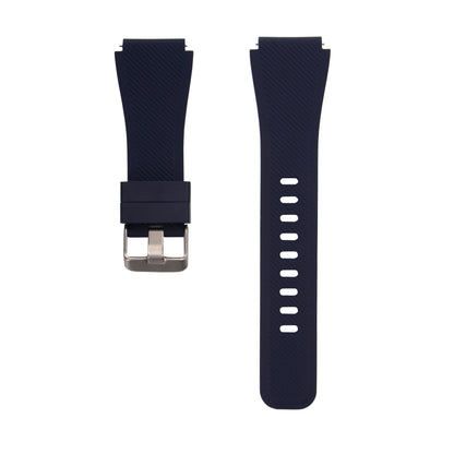 SYSTEM-S Armband flexibel aus Silikon 22mm für Samsung Gear S3 Smartwatch in Dunkelblau