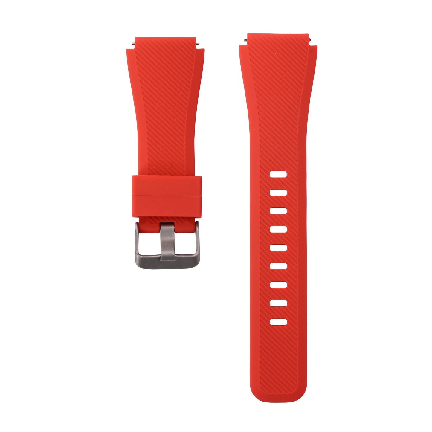 SYSTEM-S Armband flexibel aus Silikon 22mm für Samsung Gear S3 Smartwatch in Rot