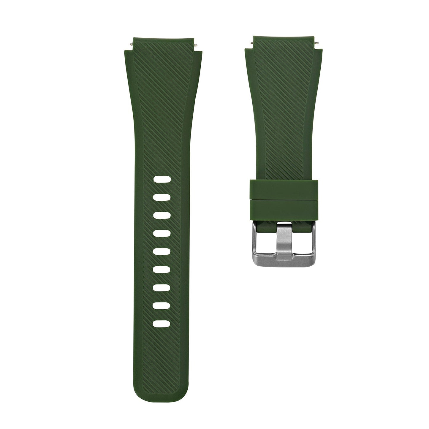 SYSTEM-S Armband flexibel aus Silikon 22mm für Samsung Gear S3 Smartwatch in Grün