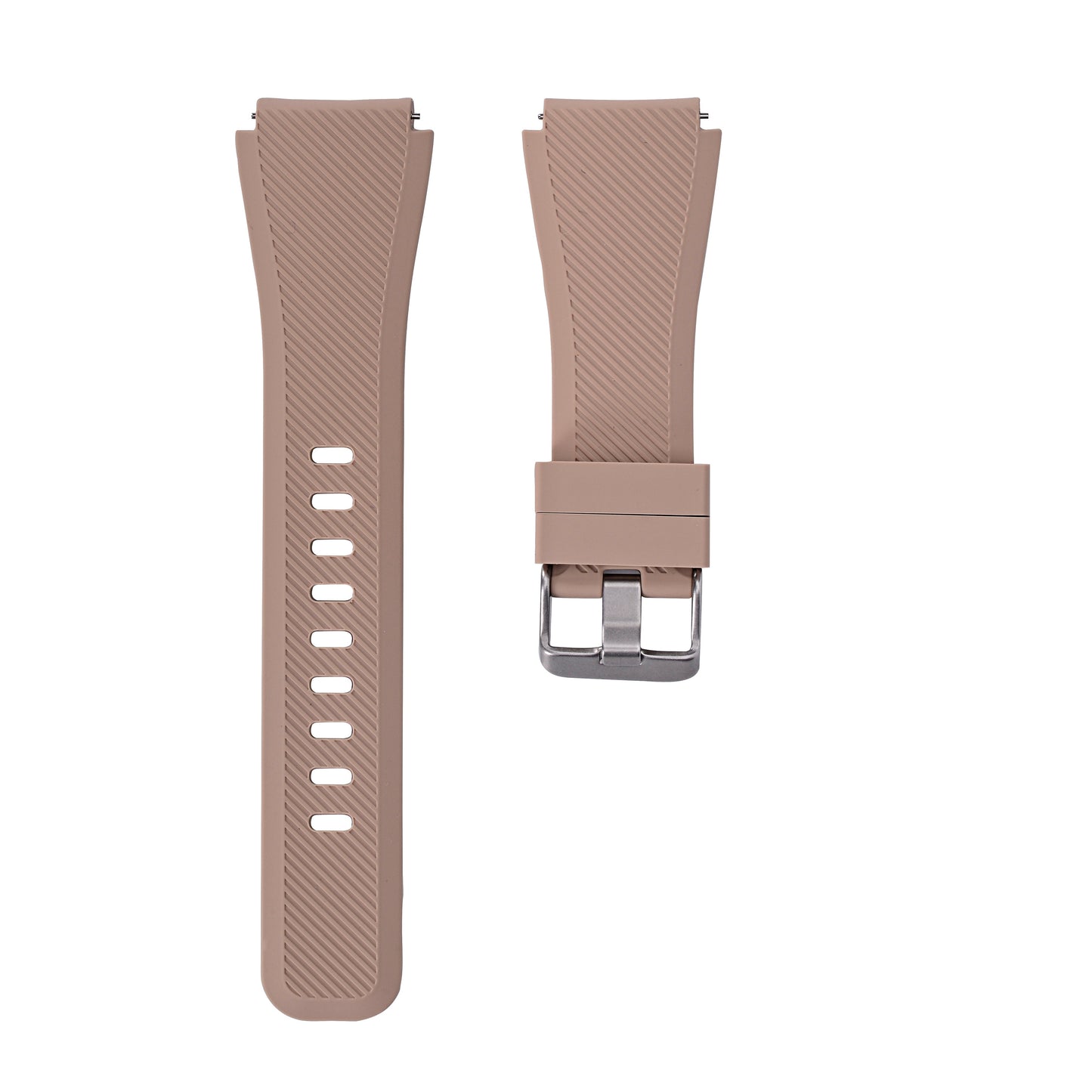 SYSTEM-S Armband flexibel aus Silikon 22mm für Samsung Gear S3 Smartwatch in Hellbraun