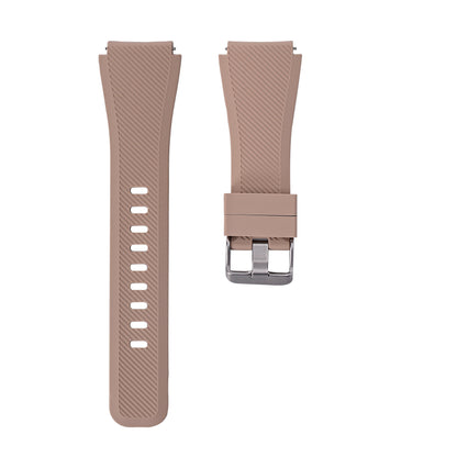 SYSTEM-S Armband flexibel aus Silikon 22mm für Samsung Gear S3 Smartwatch in Hellbraun
