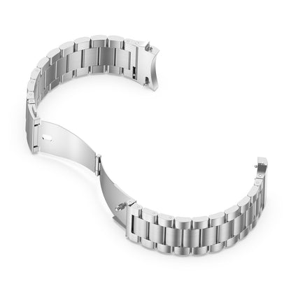 SYSTEM-S Armband 22 mm aus rostfreiem Stahl mit Kippfaltschließe für Smartwatch in Grau
