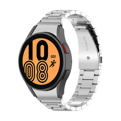 SYSTEM-S Armband 22 mm aus rostfreiem Stahl mit Kippfaltschließe für Smartwatch in Grau