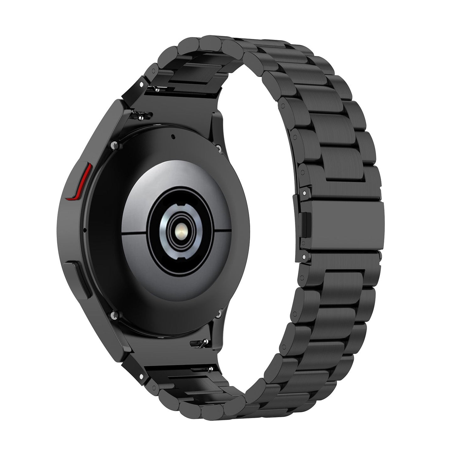 SYSTEM-S 22mm stainless steel bracelet with folding clasp for Smartwatch in black