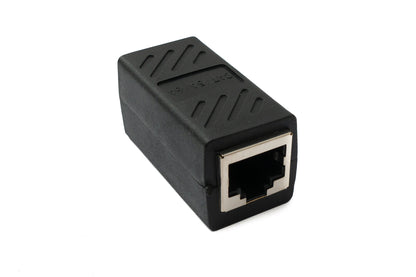 SYSTEM-S LAN Adapter RJ45 Buchse zu Buchse Kabel in Schwarz