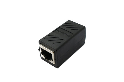 SYSTEM-S LAN Adapter RJ45 Buchse zu Buchse Kabel in Schwarz