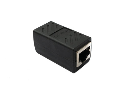 SYSTEM-S LAN Adapter RJ45 Buchse zu Buchse Kabel in Schwarz