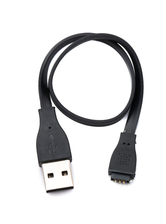 SYSTEM-S USB 2.0 cable 23 cm charging cable for Fitbit Charge HR smartwatch in black 