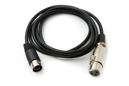 SYSTEM-S Audio Cable 150 cm XLR 3-pin socket to DIN 5-pin plug in black