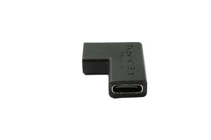 SYSTEM-S USB 3.1 Adapter Typ C Buchse zu Buchse Winkel Kabel in Schwarz