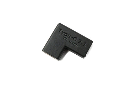 SYSTEM-S USB 3.1 Adapter Typ C Buchse zu Buchse Winkel Kabel in Schwarz