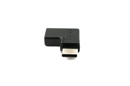 SYSTEM-S USB 3.1 Adapter Typ C Stecker zu Buchse Winkel Kabel in Schwarz