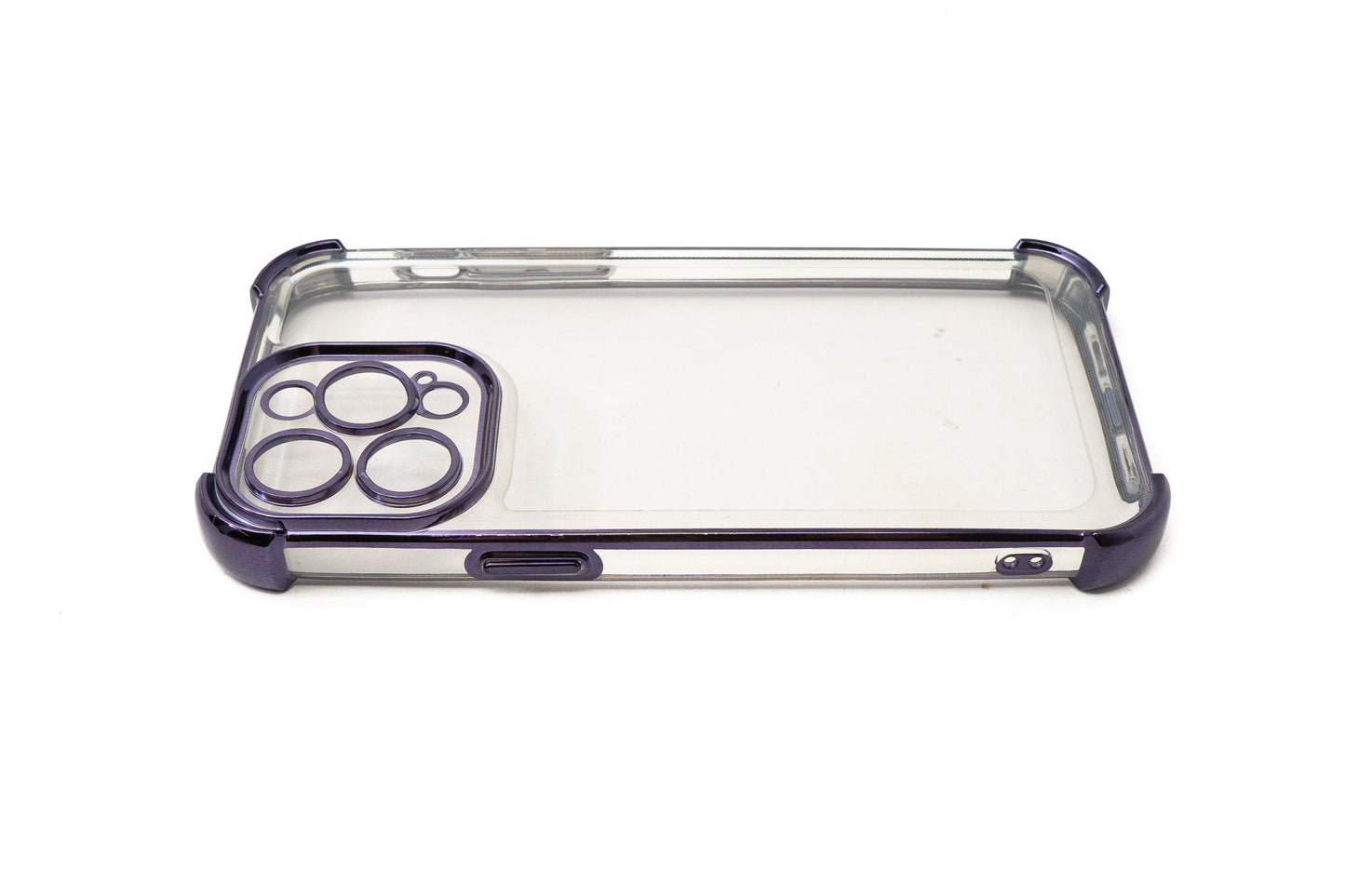 SYSTEM-S protective case shockproof made of TPU gloss purple transparent case for iPhone 14 Pro Max