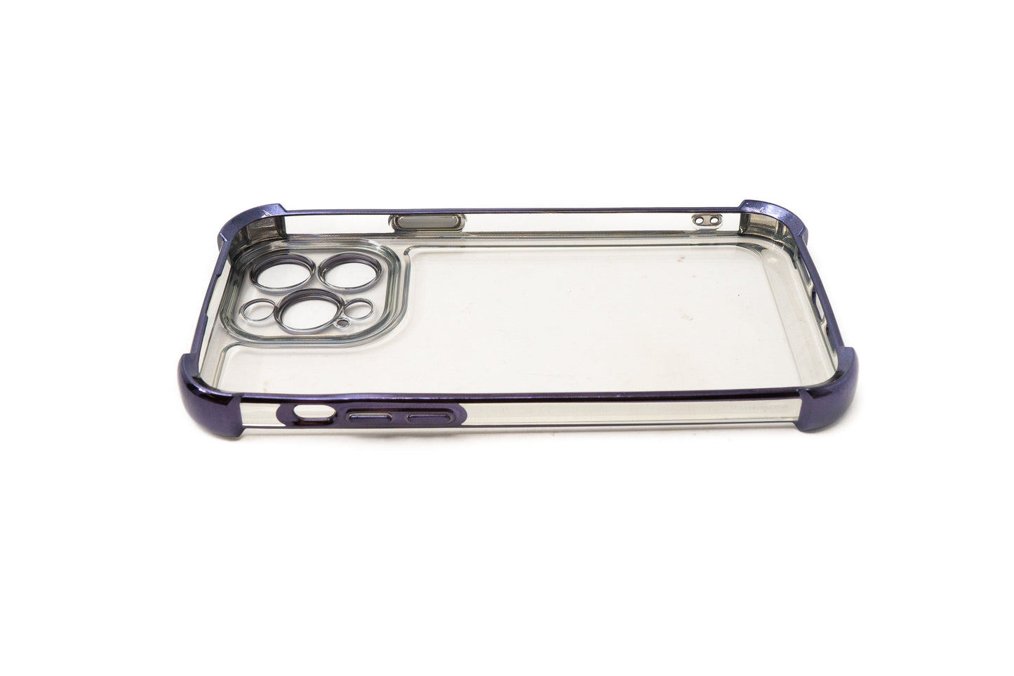 SYSTEM-S protective case shockproof made of TPU gloss purple transparent case for iPhone 14 Pro Max