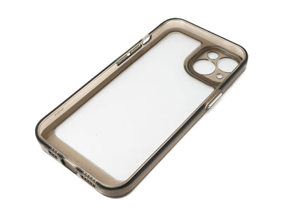 SYSTEM-S Schutzhülle stoßfest aus TPU Silikon in Schwarz Transparent Hülle für iPhone 14