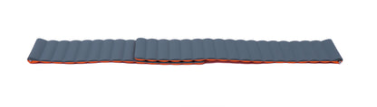 SYSTEM-S Armband 20 mm aus Silikon magnetisch für Smartwatch in Orange Grau